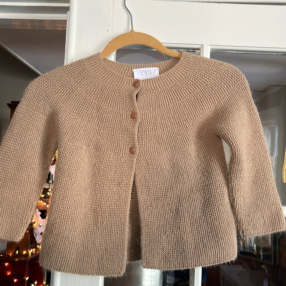 COPY - Zara girls brown knit cardigan size 6 /116 cm